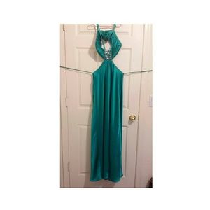 Xeniya beaded charmeuse cutout gown