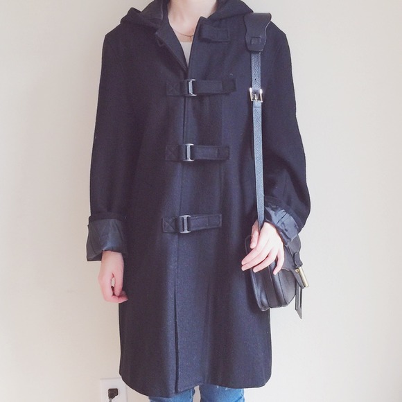 Hooded long coat