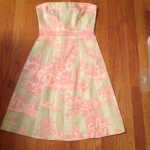 Lilly Pulitzer pink toile toile dress rare no tag
