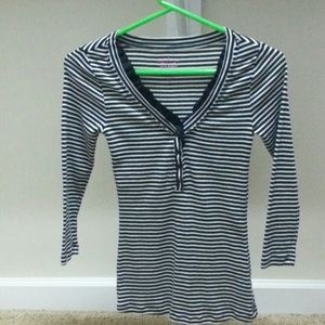 Old Navy Striped 3 quarter sleeved shirt