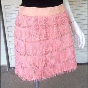 Charlotte russe pink fringe skirt