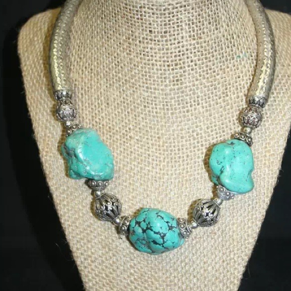 Vintage turquoise and sterling silver