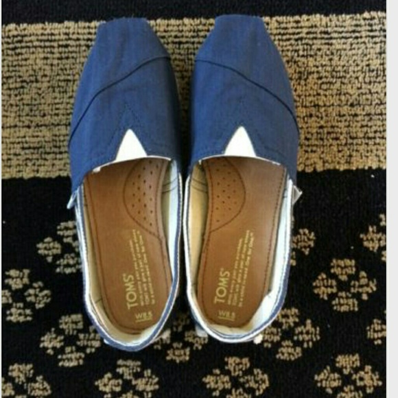 Navy blue striped canvas TOMS - Picture 3 of 4