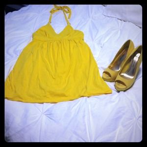 Victoria Secret Yellow Dress and shoes