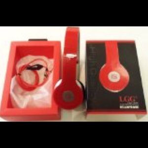 Red LGG New York 3.5mm With Microphone HeadPhone