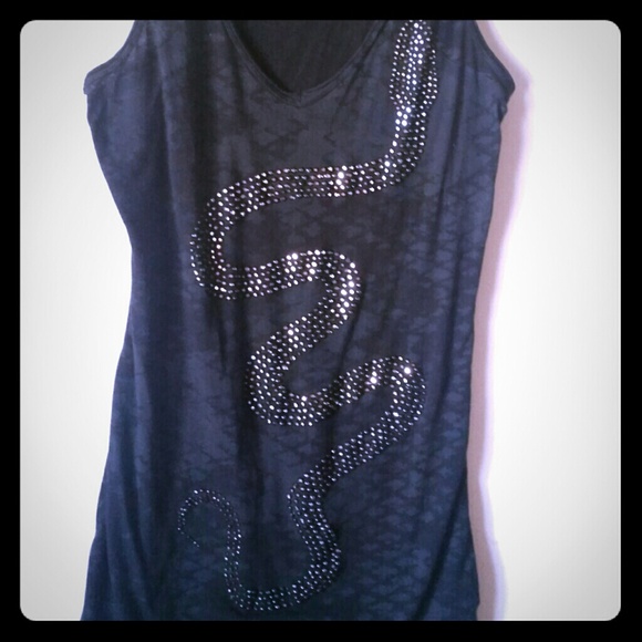 Affliction blinged out tank top