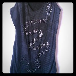 Affliction blinged out tank top
