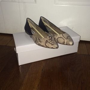 Snake print flats