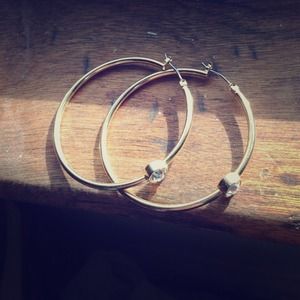 White House Black Market gold hoop earrings