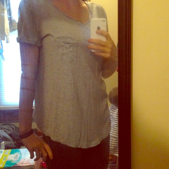 Basic h&m pocket tee GREY