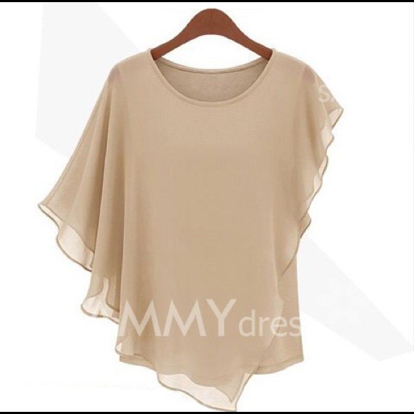 Apricot chiffon blouse