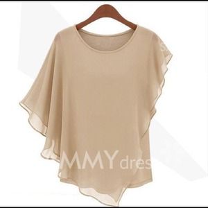 Apricot chiffon blouse