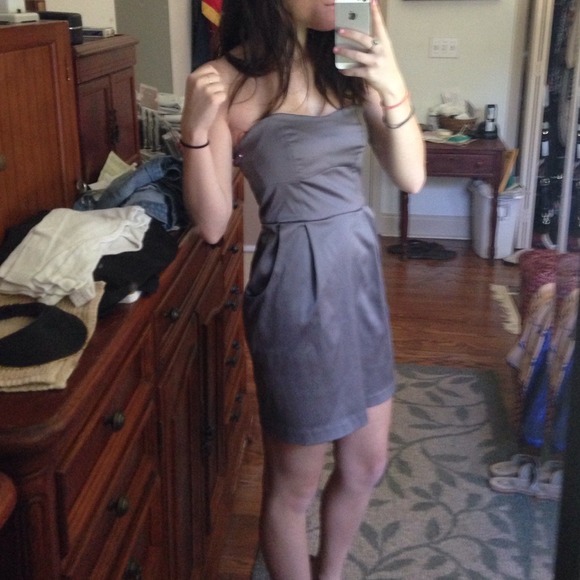 Silver/Grey Strapless Dress