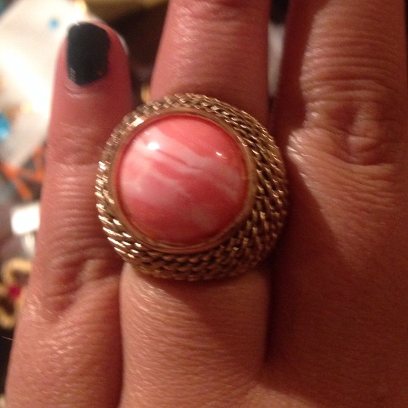 Orange and gold ring