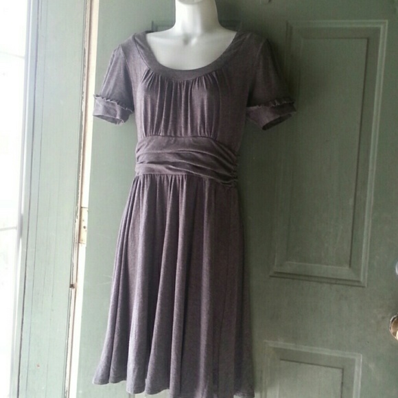 Slate gray poly blend travel dress