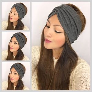 Winter Turban Headband in grey