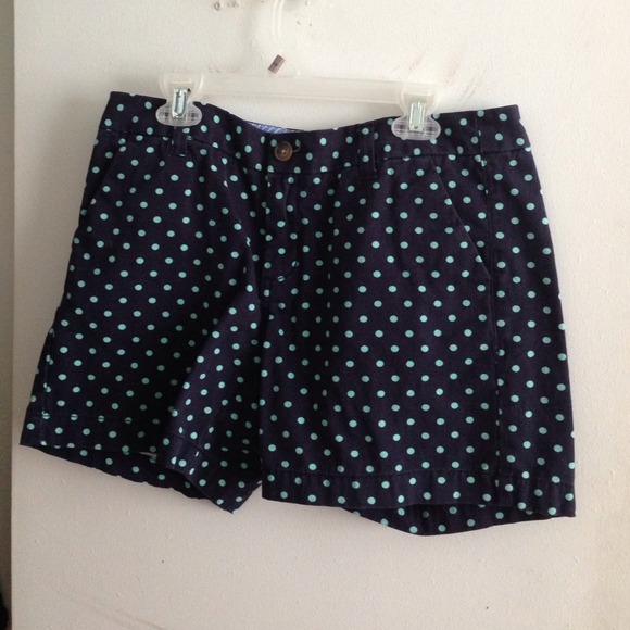 Polka dot navy and turquoise medium size 6 shorts