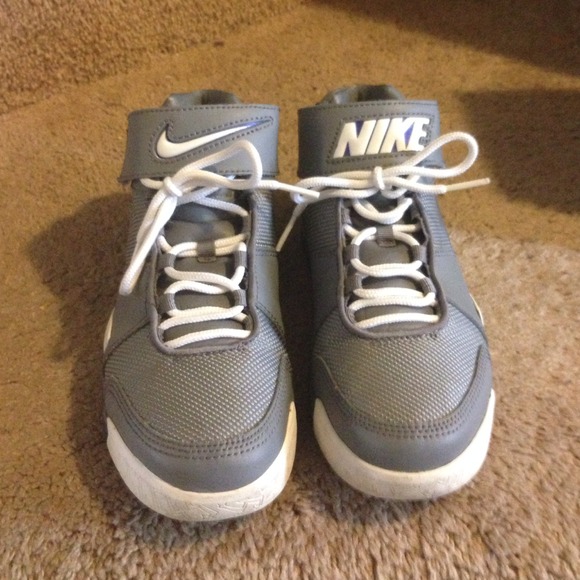 Gray, white and blue lebrons