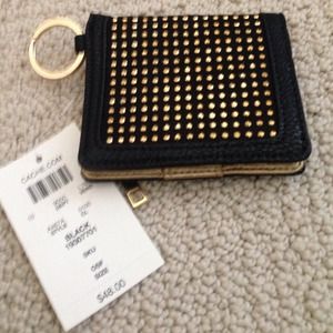 Cache Leather Wallet Keychain NWT