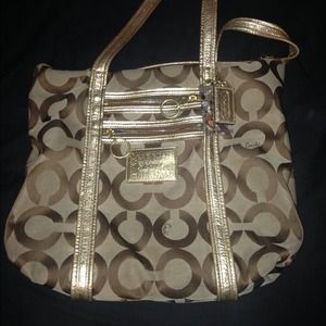 Coach signature glam tote
