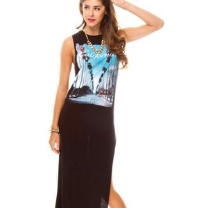 Foreign exchange California open back maxi dress