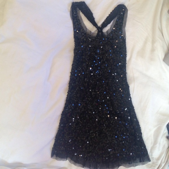 Black size small love culture sheer sequin top