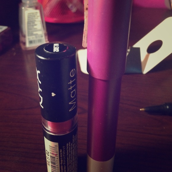 Nyx matte lipstick and revlon matte balm