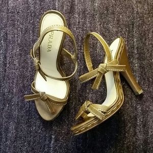50%OFF EVERYTHING!!  PRADA leather sandal heels