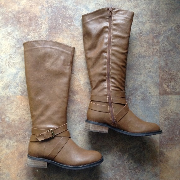 BUCCO Boots - NEW BUCCO vegan cognac brown riding boots 6 / 6.5