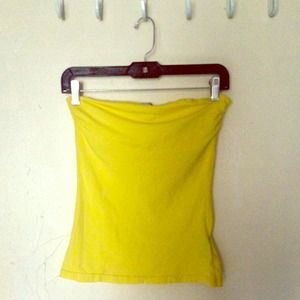 Yellow small tube top shirt