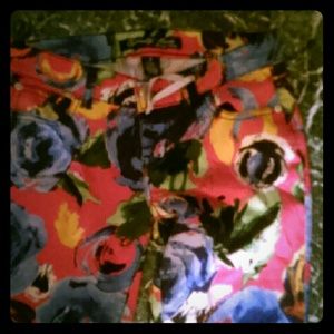 Floral print Celebrity pink denim pants