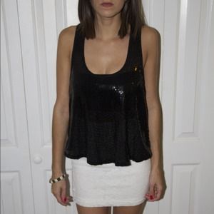 Sequin top with racer back.