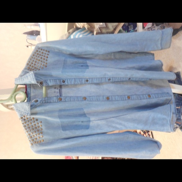 Studded denim jacket - Picture 1 of 2