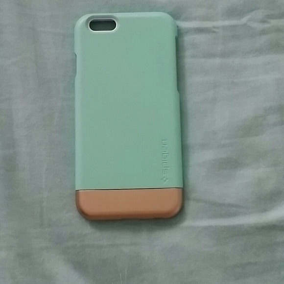 Spigen iPhone 6 Case Mint & Gold NWT