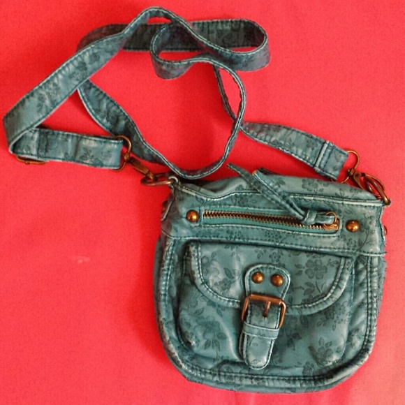 Small Blue w/ Floral Print Purse