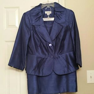 Shimmering Royal Blue Skirt Suit