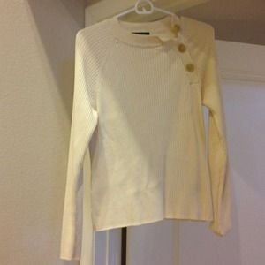 Cream Ribbed long sleeve