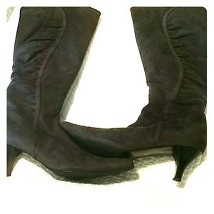 Impo Stretch Dark Grey Suede Mid Calf Boot Size 9