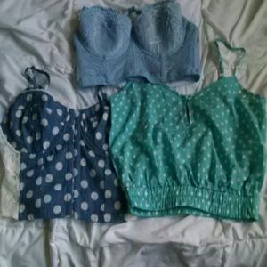3 Underneath shirts or 3 crop shirts