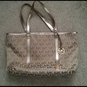 Gold Michael Kors Tote Purse