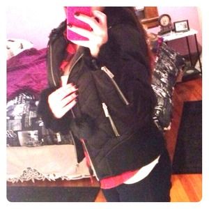 💟 BEBE SPORT JACKET rabbit fur