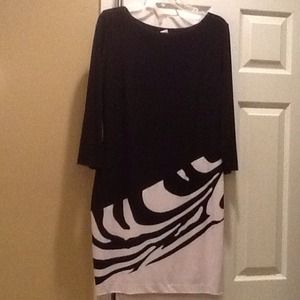 Black with white accent dress