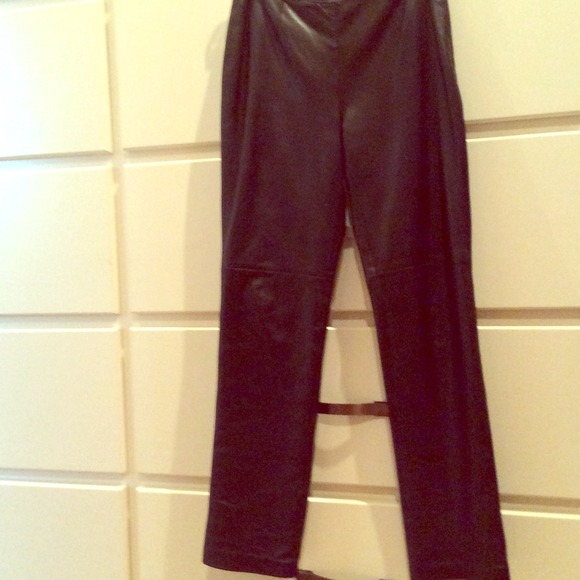 Black leather pants. REDUCED !!