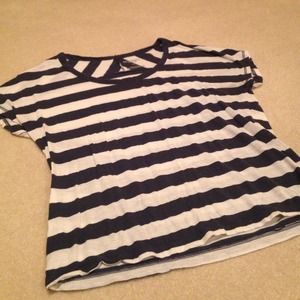 Old Navy Loose T Navy and white stripes