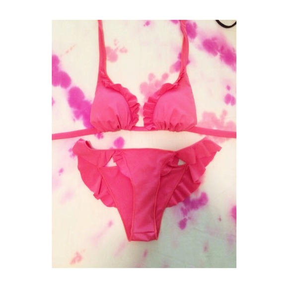 Pink matching bikini