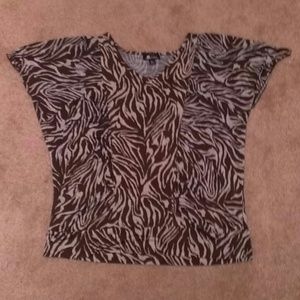 Price drop 👇 Brown zebra print top