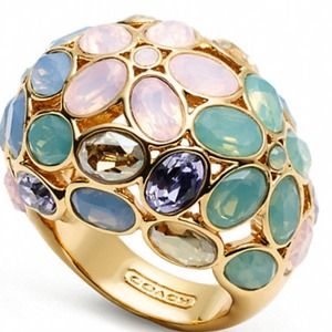 HP🎉🎊🍾💯 Authentic Coach Garden Flower Dome Ring