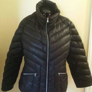 Black down feather  filled jacket