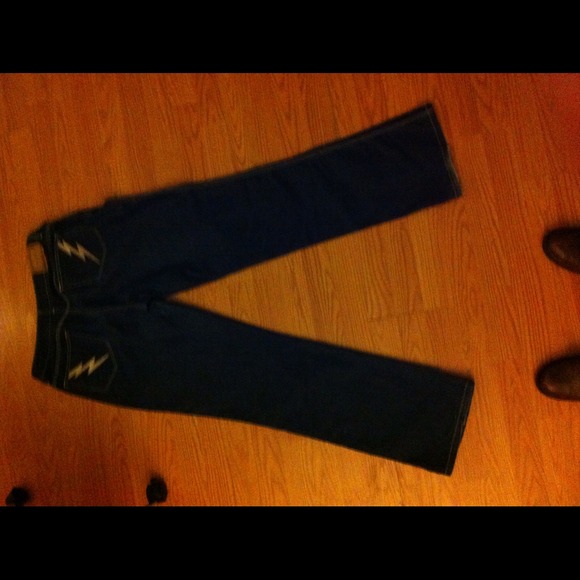 Betsey Johnson Lightning Bolt Jeans