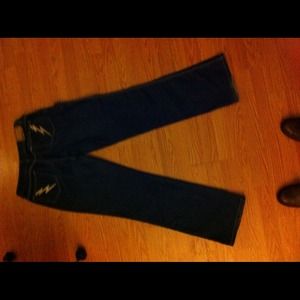 Betsey Johnson Lightning Bolt Jeans